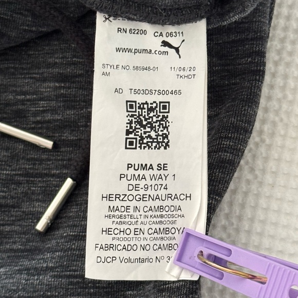 Puma Women's EVOSTRIPE joggers Pants Knitted Black-Heather‎ size large - Picture 12 of 16